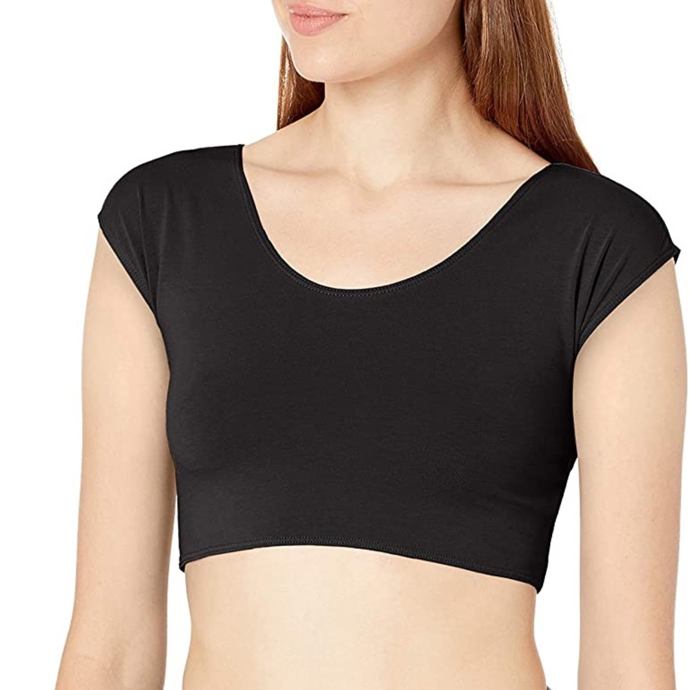 4/$20🛍 Cropped Demi Tee in Black
